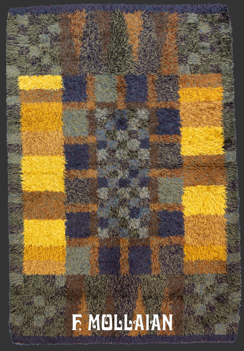 Rya Rug Abstract Design n°:479835